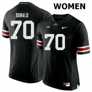 Women's Ohio State Buckeyes #70 Noah Donald Black Nike NCAA College Football Jersey Colors YMB0844QC